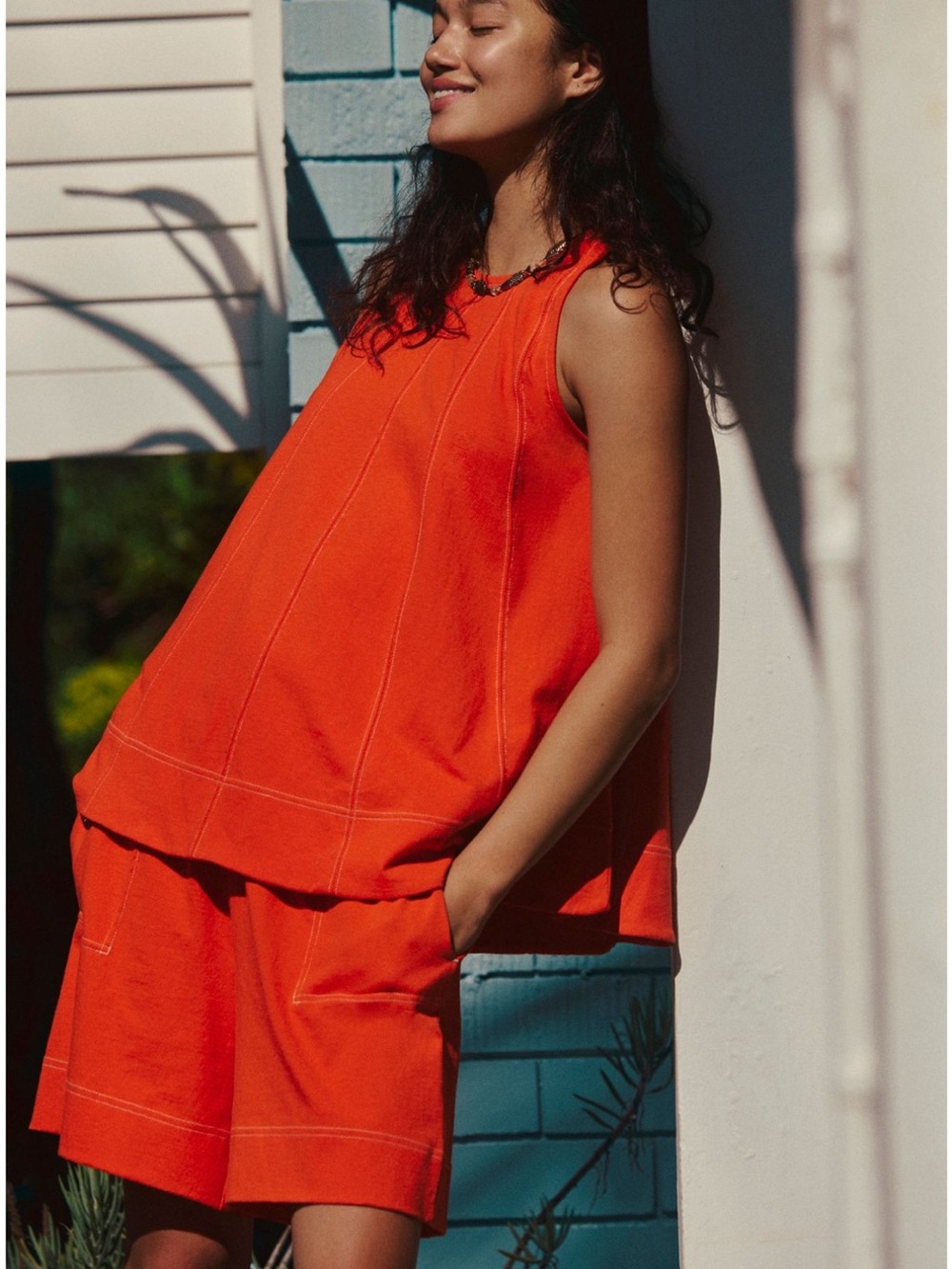 Free People Beach Strada Set Tangerine Tango XS